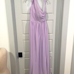 Bari Jay One Shoulder Floor-Length Dress